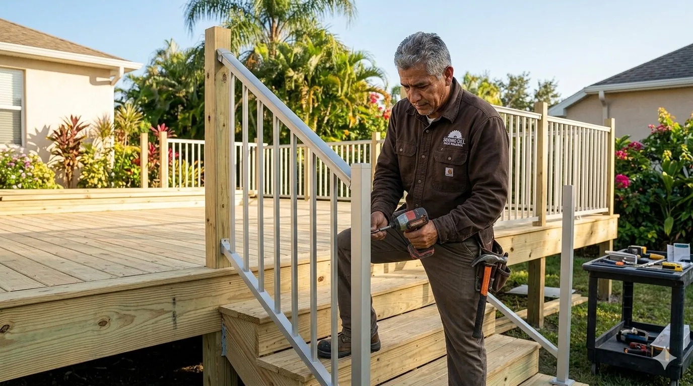 Deck railing and outdoor structure installation in Hernando County